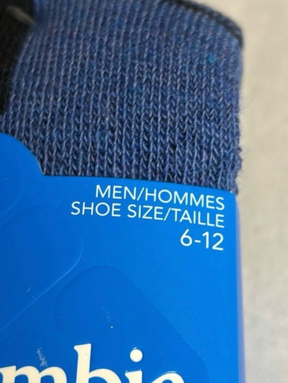 New Columbia Socks Men’s 2 Pairs Blue & Black Wool Blend Crew Socks Casual - Picture 7 of 13